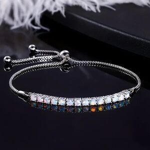White Opal Bolo Bracelet